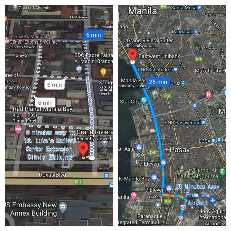 Grand Riviera Suites Comfy Condo Near Us Embassy Manila Bay Roxas Blvd Ermita มะนิลา ภายนอก รูปภาพ